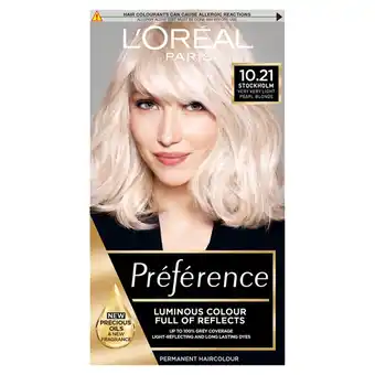 Tesco L'oreal paris preference 10.21 very light pearl blonde offer