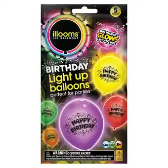 Tesco Iloom balloon happy birthday mixed 5 pack offer