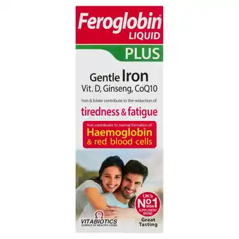 Tesco Vitabiotics feroglobin plus liquid 200ml offer