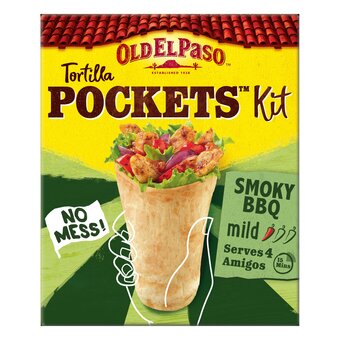 Tesco Old el paso mild smoky bbq tortilla pockets kit 380g offer