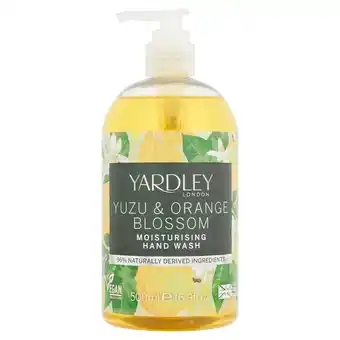 Tesco Yardley yuzu & orange blossom handwash 500ml offer