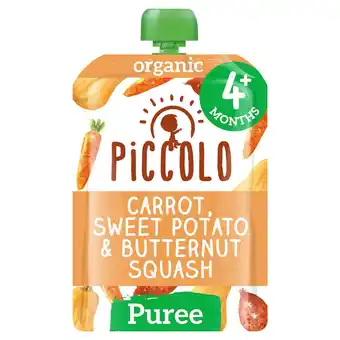Tesco Piccolo organic carrot squash & sweet potato baby food 100g offer