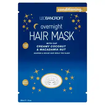 Tesco Leo bancroft conditioning overnight hair mask coconut 30ml offer