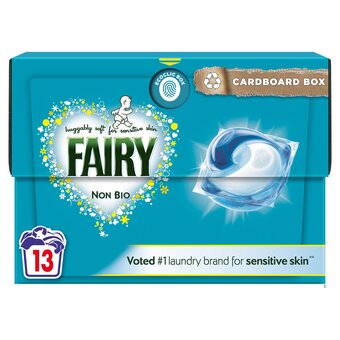 Tesco Fairy non biological washing pods 13 washes 276.9g offer