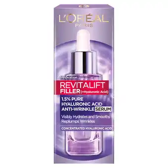 Tesco L'oreal paris revitalift filler anti wrinkle serum 30ml offer