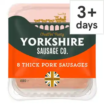 Tesco Yorkshire sausage co. 8 thick pork sausages 410g offer