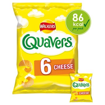 Tesco Walkers quavers cheese snacks 6x16g offer