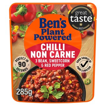 Tesco Ben's plant powered chilli non carne 285g offer