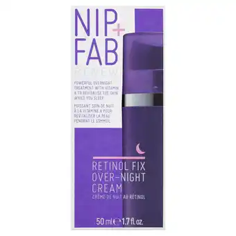 Tesco Nip+fab retinol fix overnight cream 50ml offer