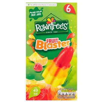 Tesco Rowntree's fruit blaster ice lollies 6x58ml offer