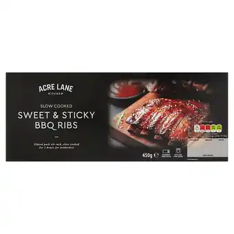 Tesco Acre lane kitchen sweet & sticky bbq pork ribs 450g offer