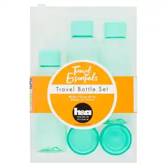 Tesco Travel essentials travel bottle set offer