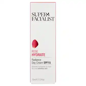 Tesco Super facialist rose hydrate day cream spf 15 75ml offer