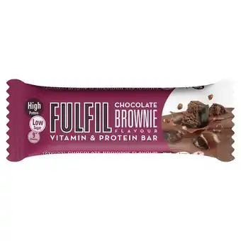 Tesco Fulfil chocolate brownie vitamin & protein bar 40g offer