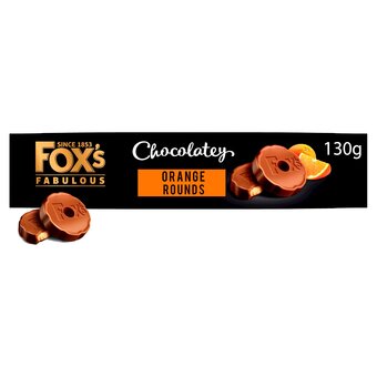 Tesco Fox's biscuits chocolatey orange rounds 130g offer