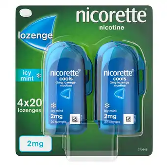 Tesco Nicorette cools lozenge 2mg 80s offer