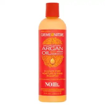 Tesco Creme of nature argan oil moisture & shine shampoo 354ml offer