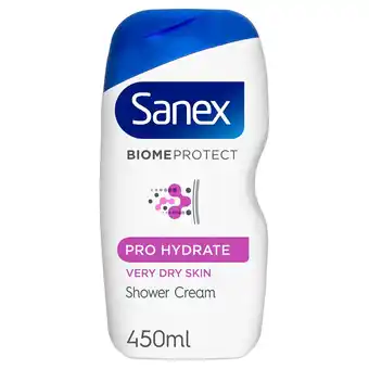 Tesco Sanex biomeprotect pro hydrate shower cream 450ml offer
