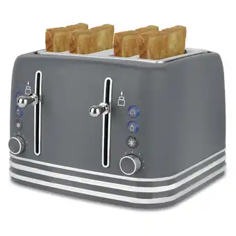 Tesco Tesco jo4ttg22 janco grey 4 slice toaster offer
