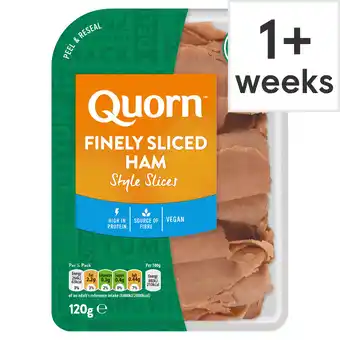 Tesco Quorn vegan finely sliced ham style slices 120g offer