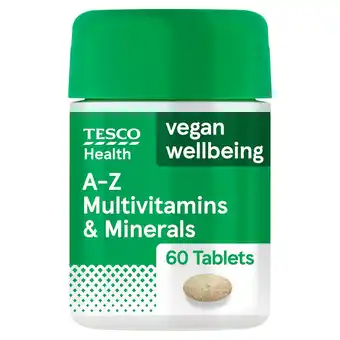 Tesco Tesco health 60 vegan a-z multivitamins & minerals tablets offer