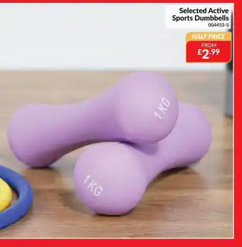 The Range Selected active sports dumbbells offer