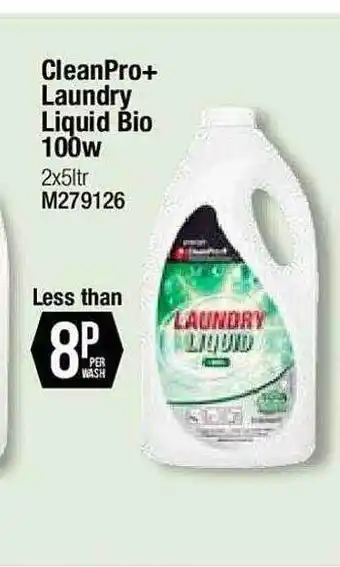 Makro Cleanpro+ laundry liquid bio 100w offer