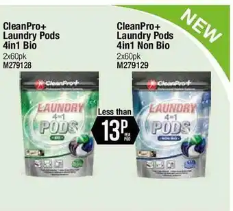 Makro Cleanpro+ laundry pods 4in1 bio, cleanpro+ laundry pods 4in1 non bio offer