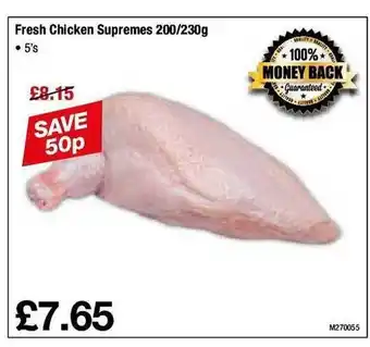 Makro Fresh chicken supremes 200-230 g offer