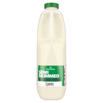 Morrisons Morrisons british semi skimmed milk 2 pints offer