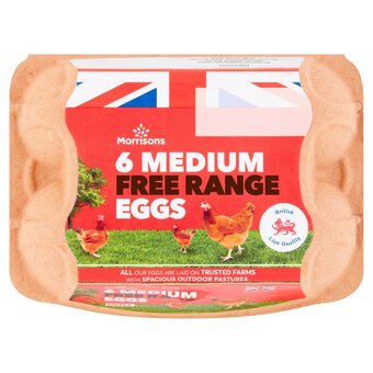 Morrisons Morrisons medium free range eggs 6 pack offer
