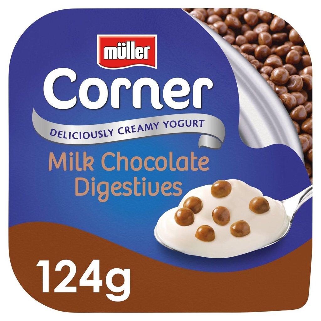 Muller corner with milk chocolate digestives offer at Morrisons