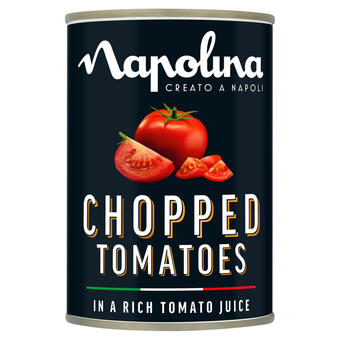 Iceland Napolina chopped tomatoes in a rich tomato juice 400g offer