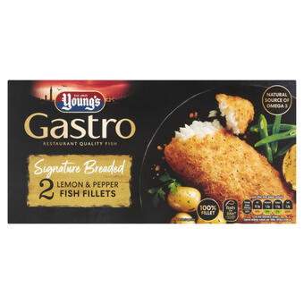 Iceland Young's gastro signature breaded 2 lemon & pepper fish fillets 270g offer
