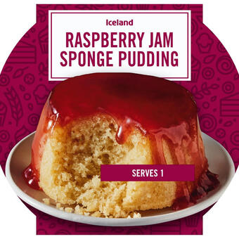 Iceland Iceland raspberry jam sponge pudding 100g offer