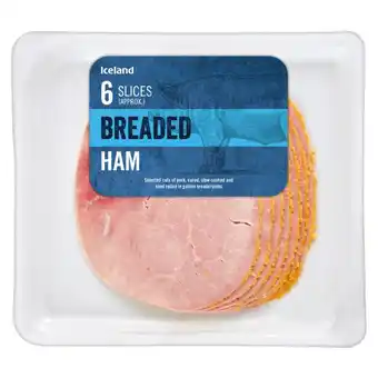 Iceland Iceland 6 slices (approx.) breaded ham 100g offer