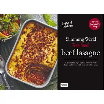 Iceland Slimming world beef lasagne 550g offer