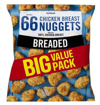 Iceland Iceland 66 (approx.) breaded chicken breast nuggets 924g offer