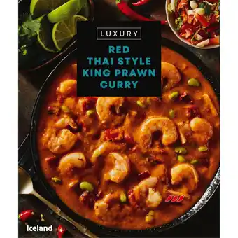 Iceland Iceland luxury red thai style king prawn curry 400g offer