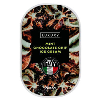 Iceland Iceland luxury mint chocolate chip ice cream 900ml offer
