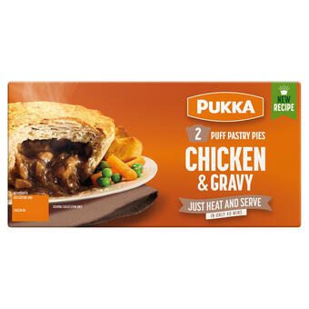 Iceland Pukka 2 puff pastry pies chicken & gravy offer