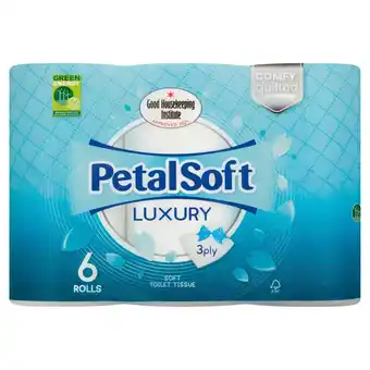 Iceland Petal soft luxury 3 ply soft toilet tissue 6 rolls offer