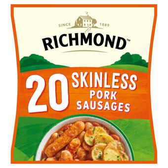 Iceland Richmond 20 skinless pork sausages 530g offer