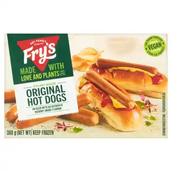 Iceland Fry's 8 plant-based original hot dogs 360g offer