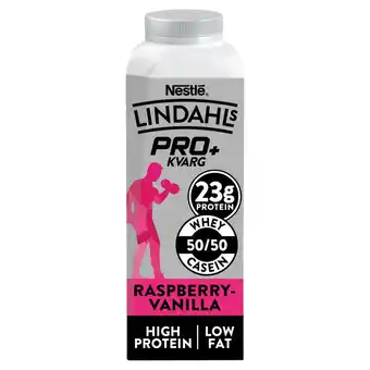 Iceland Lindahls pro+ kvarg raspberry & vanilla 250ml offer