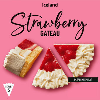 Iceland Iceland strawberry gateau 375g offer