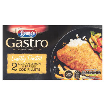 Iceland Young's gastro 2 sicilian lemon & parsley cod fillets 270g offer