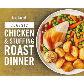 Iceland Iceland chicken & stuffing roast dinner 450g offer