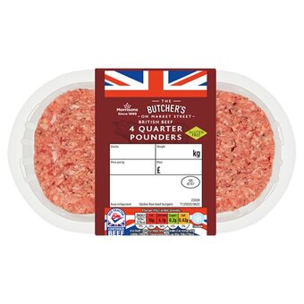 Morrisons Morrisons 4 british beef quarter pounders offer