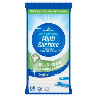 Morrisons Morrisons antibacterial plastic free wipes original offer
